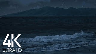 8 HOURS Tropical Beach at Night  4K UHD  Relaxing Waves Sounds for Sleep [upl. by Aryhs]