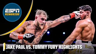 Jake Paul vs Tommy Fury  Highlights  ESPN Ringside [upl. by Angelico]