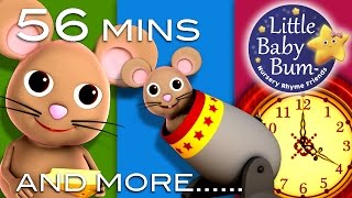 Hickory Dickory Dock  Plus Lots More Nursery Rhymes  56 Minutes Compilation from LittleBabyBum [upl. by Matlick]