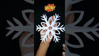 Paper Cutting Snowflakes crafts snowflakes papercraft shorts magic [upl. by Ttezzil312]