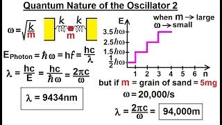 Physics  Ch 66 Ch 4 Quantum Mechanics Schrodinger Eqn 46 of 92 Quantum Nature of Oscillator 2 [upl. by Haik]