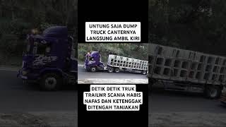 Muatan Beton U Ditch Truk Eropa Juga Bisa Ketenggak scaniatrucks trailertruck [upl. by Flossie]