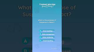 Frontend interview questions Quiz 19 javascript react interview developer coding programming [upl. by Nojram]