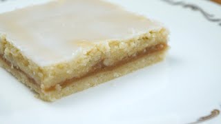 PuddingApfelmusSchnitten  gedeckter Apfelkuchen mit PuddingApfelmusFüllung  vegan [upl. by Nahtanoj]