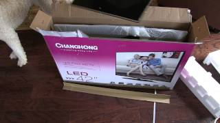 Changhong 42quot 1080p LED HDTV Unboxing LED42YC2000UA [upl. by Marin73]