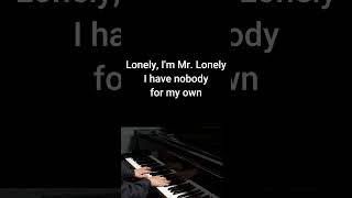 Mr Lonely  Bobby Vinton piano karaoke lyrics [upl. by Ainerbas393]