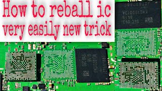 how to reball ic with stencil  how to reball CPU amp EMMC ic  Ic reballing new tricks [upl. by Anuahsed]