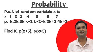 Probability density function Example 02 of random variable [upl. by Ainoval]