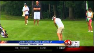 Olivia JordanHiggins shoots 67 in Round 2 of Credit Union Classic to take lead going into Sunday [upl. by Eseilana]