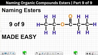 Grade 12 Organic Chemistry Naming Organic Compounds Esters  Part 9 of 9 [upl. by Persson]