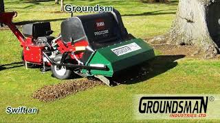 Groundsman Flexblade Core Collector Attachment for TORO Procore Fitting Video HQ2020 [upl. by Ayidah]