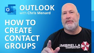 Create a contact group  distribution list in Outlook by Chris Menard [upl. by Tterrag]