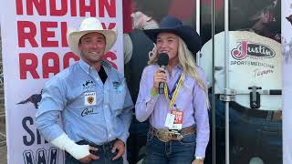 Caleb Bennet Bareback Riding Sheridan WYO Rodeo Wednesday Night [upl. by Given]