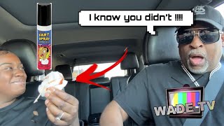 PUTTING A USED TAMPON IN MY DADS CAR PRANK HILARIOUS [upl. by Arayk]