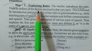 Deductive Method for teaching grammar  Teaching of English [upl. by Nila]