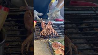 BBQ SQUID 🦑 food foodie streetfoodtaiwan taiwanfoodbbqsquid tainanamthucanuong foodlover [upl. by Frankel441]