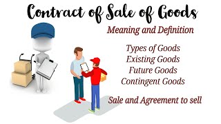 Sales of Goods Act goods typesofgoods future existing contingent goods agreementtosell Tamil [upl. by Minnnie549]