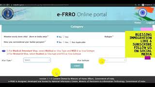 How to fill eFRRO Home Foreigners Regional Registration Office Medical visa Step by Step [upl. by Eloci]