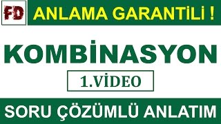 KOMBİNASYON 1 SORU ÇÖZÜMLÜ  SIRALAMA VE SEÇME  ANLAMA GARANTİLİ [upl. by Anoj]