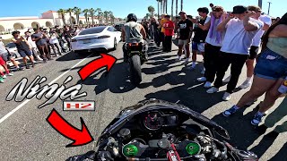 2 Ninja H2s Steals The Show Leaving Hypercar Event [upl. by Ljoka]