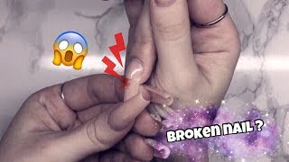 Broken Nail  How To Fix It Without Pain   Crispynails ♡ [upl. by Ball541]