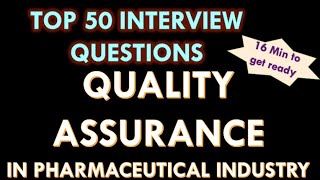 Quality Assurance in Pharmaceutical industry l QA in Pharma industryl Interview Question and answers [upl. by Lilah623]