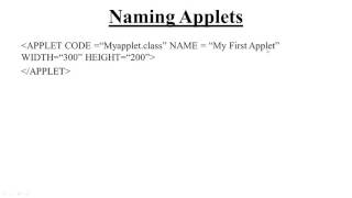 Naming Applets in Java Applet Hindi [upl. by Yeldnarb752]