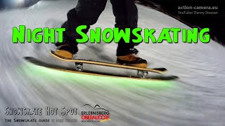 Snowskating at night full run [upl. by Eceirahs]