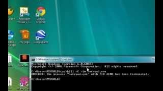 CMD Hacks and Tricks  Stop or Kill a Program Through Command Prompt [upl. by Aneehsit]