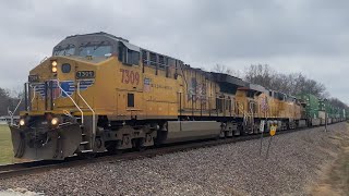 UP 7309 Leads ZEGYC through Kinmundy IL [upl. by Etnoed]