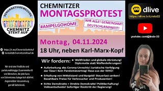 Chemnitzer Montagsprotest  04112024 [upl. by Otrebile]