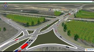 VDOT Diverging Diamond Interchange at Zion Crossroads [upl. by Mckeon]