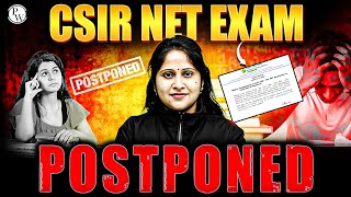 CSIR NET Exam Date Postponed  CSIR NET Exam Postponed 2024  CSIR NET Exam Postponed News Today [upl. by Tuneberg]