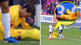 Alisson Becker Injury against Crystal Palace 🤕 [upl. by Cogswell]