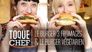 Recette  Le burger 3 fromages amp le burger végétarien [upl. by Nalyt655]