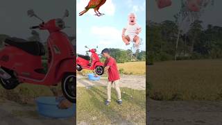 Flying crying babies mango forg scooter amp parrot catching vs lizard 😂 viralvideo shorts [upl. by Lisk]