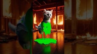 🔥😺 Hero Dad Cat Rescues Kitten from Burning House 🏠⚠️animation cattales catfunny supercat [upl. by Tenenbaum528]