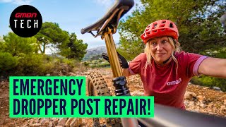 How To Fix Your Dropper Post In The Woods  Trailside MTB Repair [upl. by Annayoj]