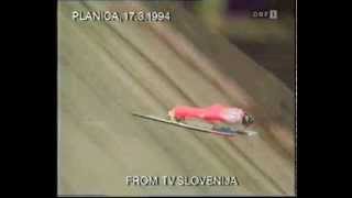 Andreas Goldberger  Planica 1994  202 m World Record [upl. by Richela]