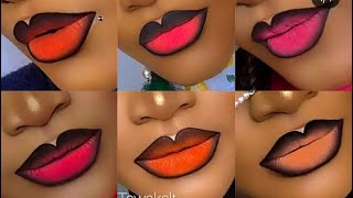 BEST DARK SKIN OMBRÉ LIPSTICK TUTORIAL [upl. by Atinid]