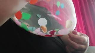 PLAYING WITH A CONFETTI BALLOON  ASMR [upl. by Yddor]