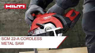 Hilti SCM 22A Cordless Metal Saw Introducing [upl. by Adlesirc972]