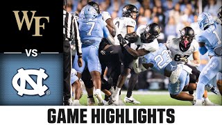 Wake Forest vs North Carolina Game Highlights  2024 ACC Football [upl. by Elohcin]