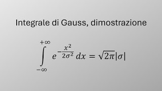 Dimostrazione Integrale di Gauss [upl. by Nolyag468]