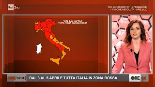 Emergenza Covid dal 3 al 5 aprile tutta Italia in zona rossa  Ore 14 del 12032021 [upl. by Anelhtac]