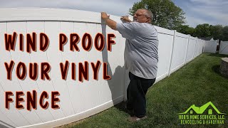 Wind Proof a Vinyl Fence [upl. by Adnirod973]