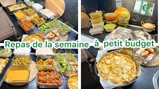 Mes repas de la semaine organisation batch cooking à petit budget 💶 [upl. by Reldnahc]