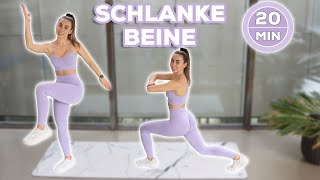 20 Min HIIT Schöne Beine Workout mit oder ohne Springen  Warm Up  Bein Fatburner [upl. by Barnaby]