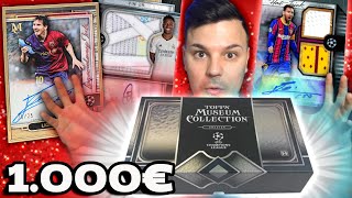 Abro Caja de Mil Euros Topps Museum Collection UEFA Champions League Hattrick 20232024 [upl. by Hodge405]