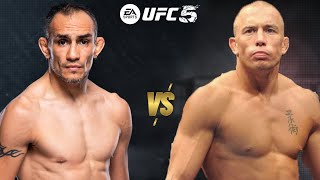 UFC 5 TONY FERGUSON VS GSP FOR THE UFC WORLD WELTERWEIGHT CHAMPIONSHIP BELT [upl. by Thorman595]